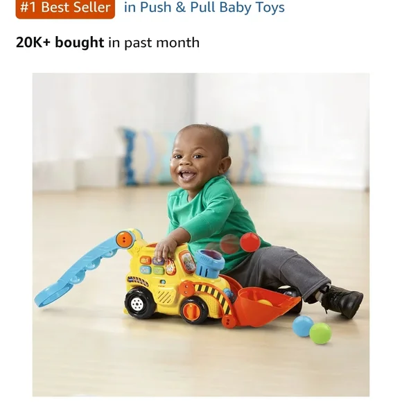 VTech Pop-a-Balls Push and Pop Bulldozer – Yellow - Picture 6 of 7